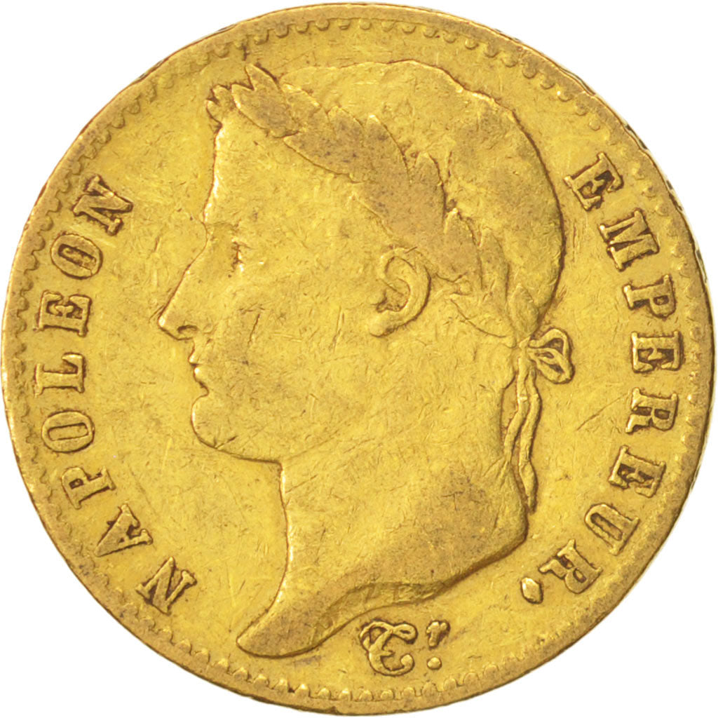France, Napoleon I, 20 Francs, 1815, Paris, VF(20-25), Gold, KM:705.1