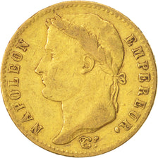 France, Napoleon I, 20 Francs, 1815, Paris, VF(20-25), Gold, KM:705.1