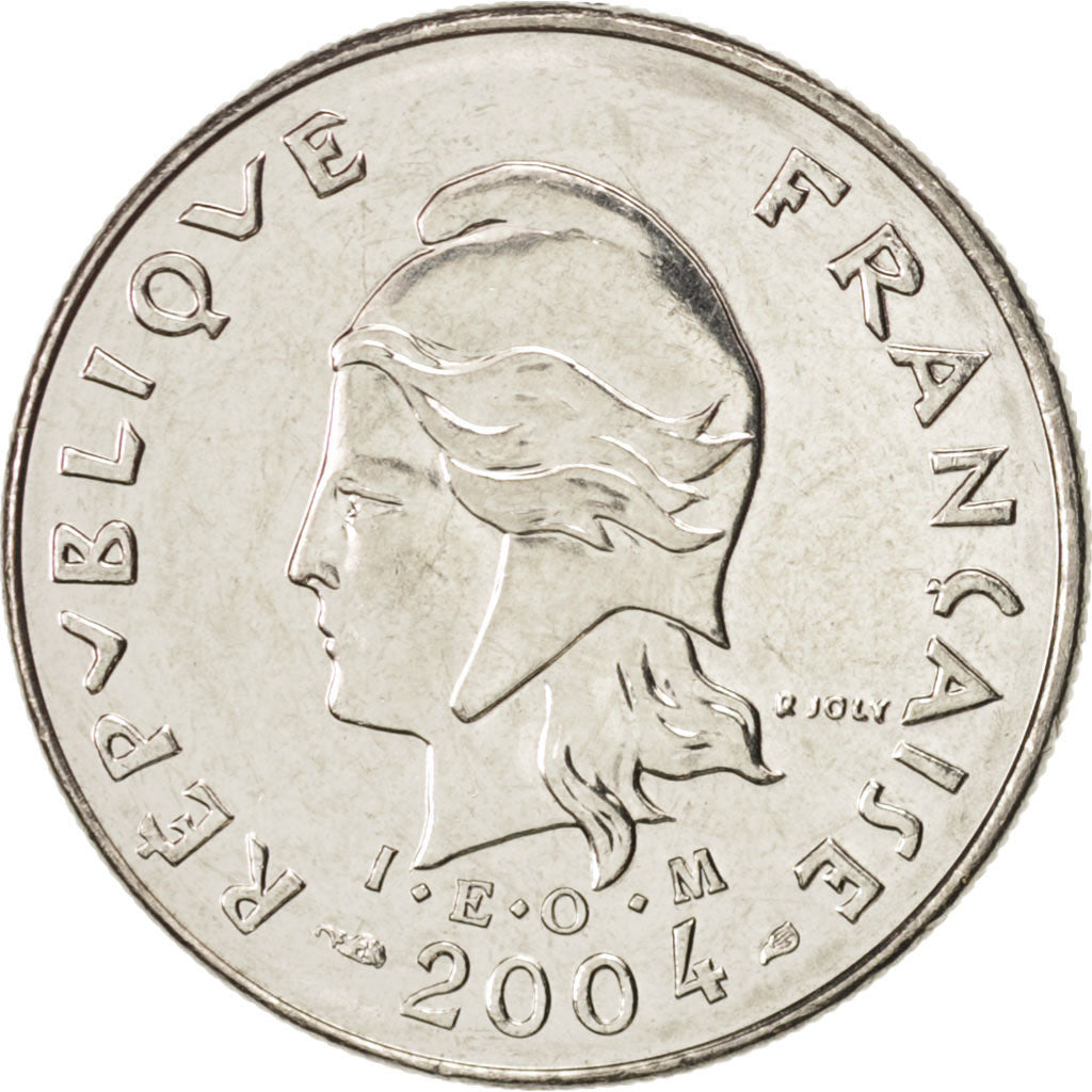 Coin, French Polynesia, 10 Francs, 2004, Paris, MS(65-70), Nickel, KM:8