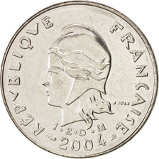 Coin, French Polynesia, 10 Francs, 2004, Paris, MS(65-70), Nickel, KM:8