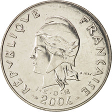 Coin, French Polynesia, 20 Francs, 2004, Paris, MS(64), Nickel, KM:9