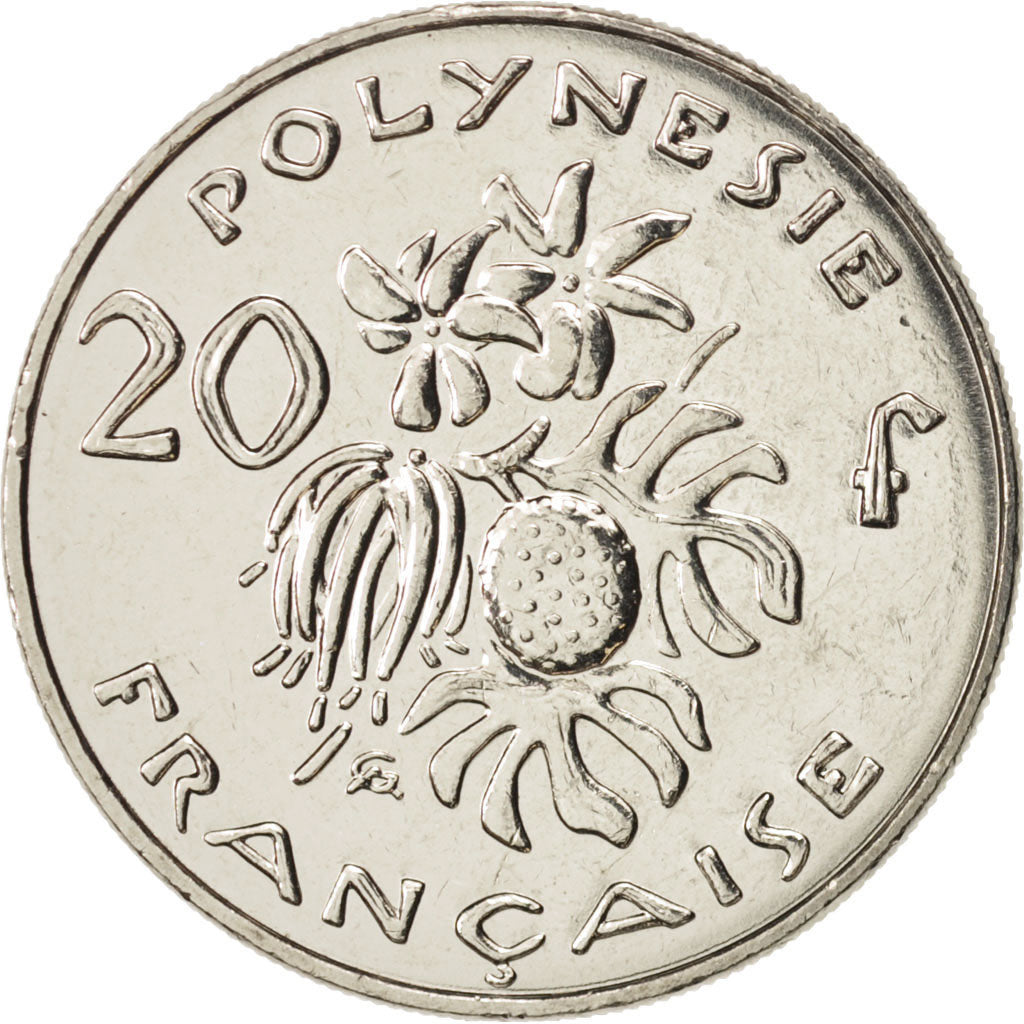 Coin, French Polynesia, 20 Francs, 2004, Paris, MS(64), Nickel, KM:9