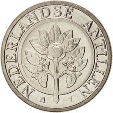 Netherlands Antilles, Beatrix, 25 Cents, 2004, MS(65-70), Nickel Bonded Steel