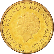 Coin, Netherlands Antilles, Beatrix, Gulden, 2004, MS(65-70), Aureate Steel
