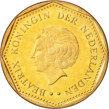 Monnaie, Netherlands Antilles, Beatrix, 2-1/2 Gulden, 2004, SPL+, Aureate Steel