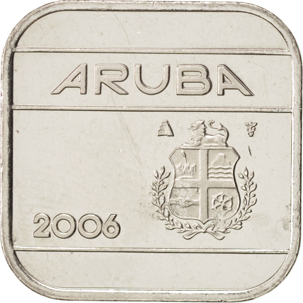 Aruba, Beatrix, 50 Cents, 2006, Utrecht, SPL, Acciaio lega nichel, KM:4