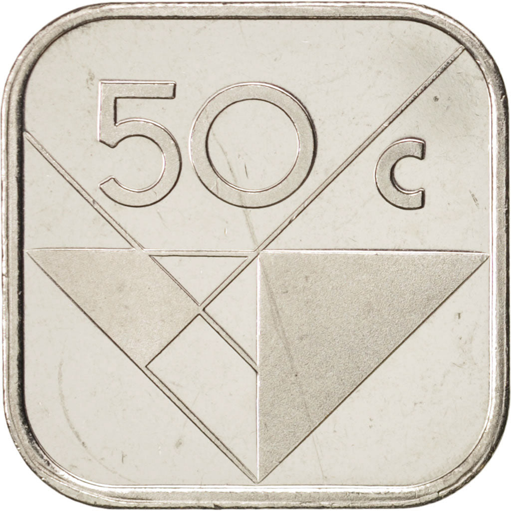 Aruba, Beatrix, 50 Cents, 2006, Utrecht, SPL, Acciaio lega nichel, KM:4