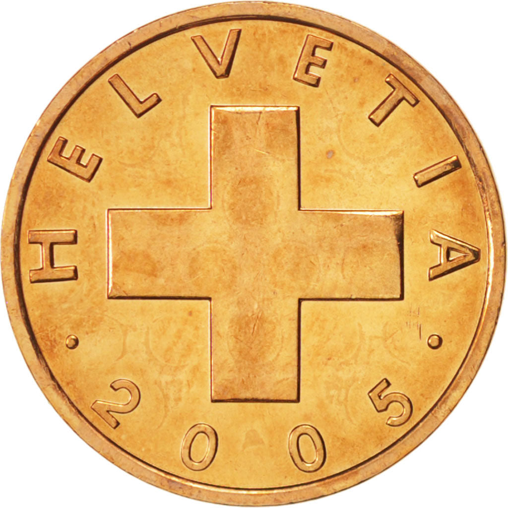 Coin, Switzerland, Rappen, 2005, Bern, MS(65-70), Bronze, KM:46