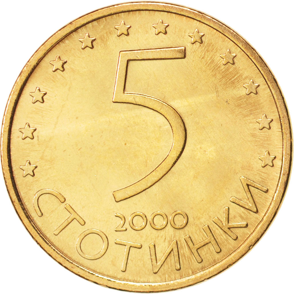 Bulgaria, 5 Stotinki, 2000, MS(64), Aluminum-Bronze, KM:239