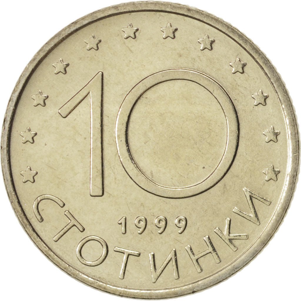 Moneta, Bulgaria, 10 Stotinki, 1999, Sofia, SPL+, Rame-nichel-zinco, KM:240