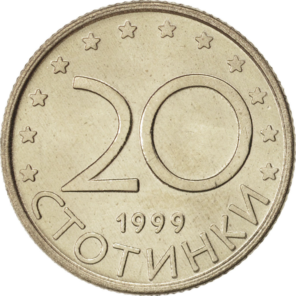 Monnaie, Bulgarie, 20 Stotinki, 1999, Sofia, SPL+, Copper-Nickel-Zinc, KM:241