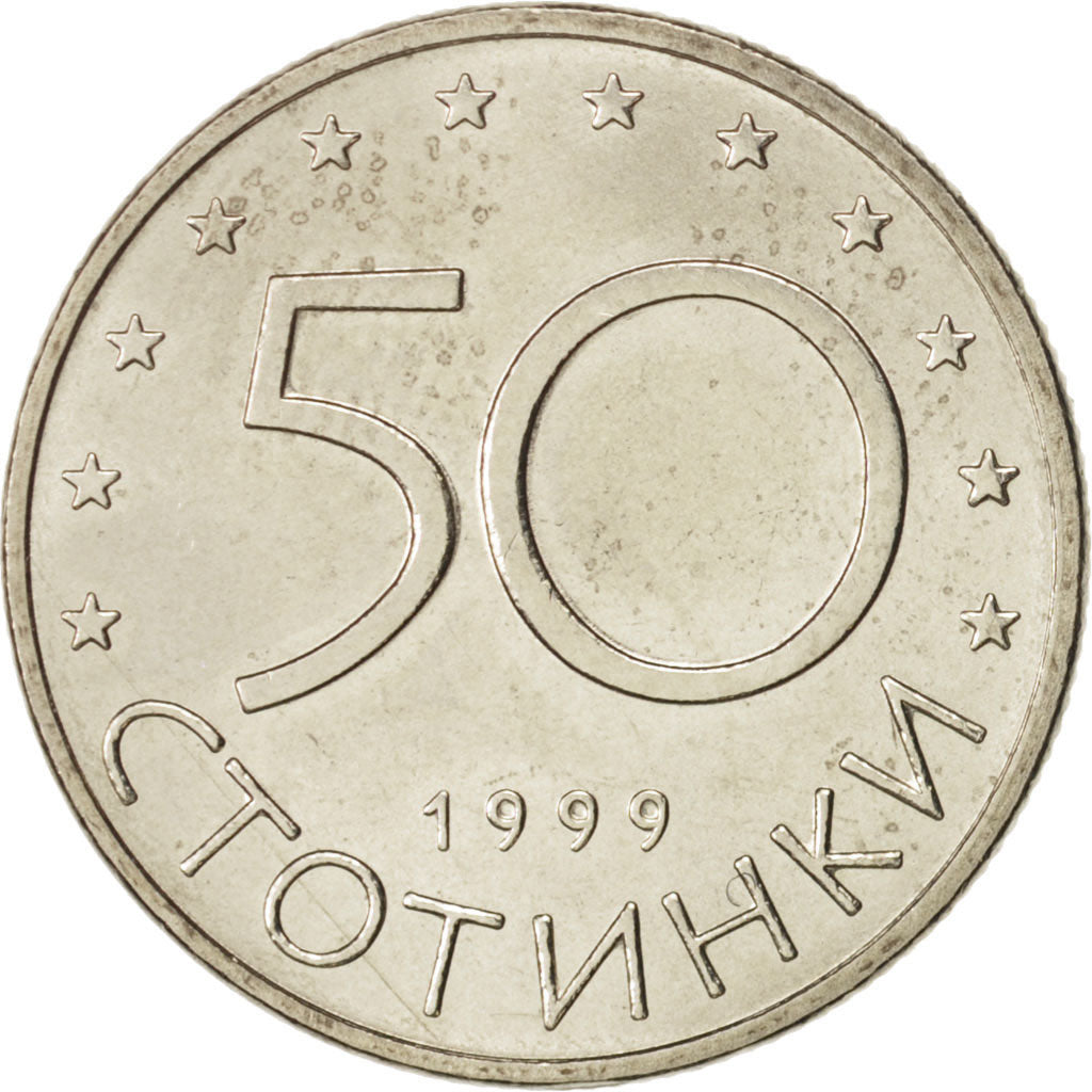 Monnaie, Bulgarie, 50 Stotinki, 1999, SPL, Copper-Nickel-Zinc, KM:242