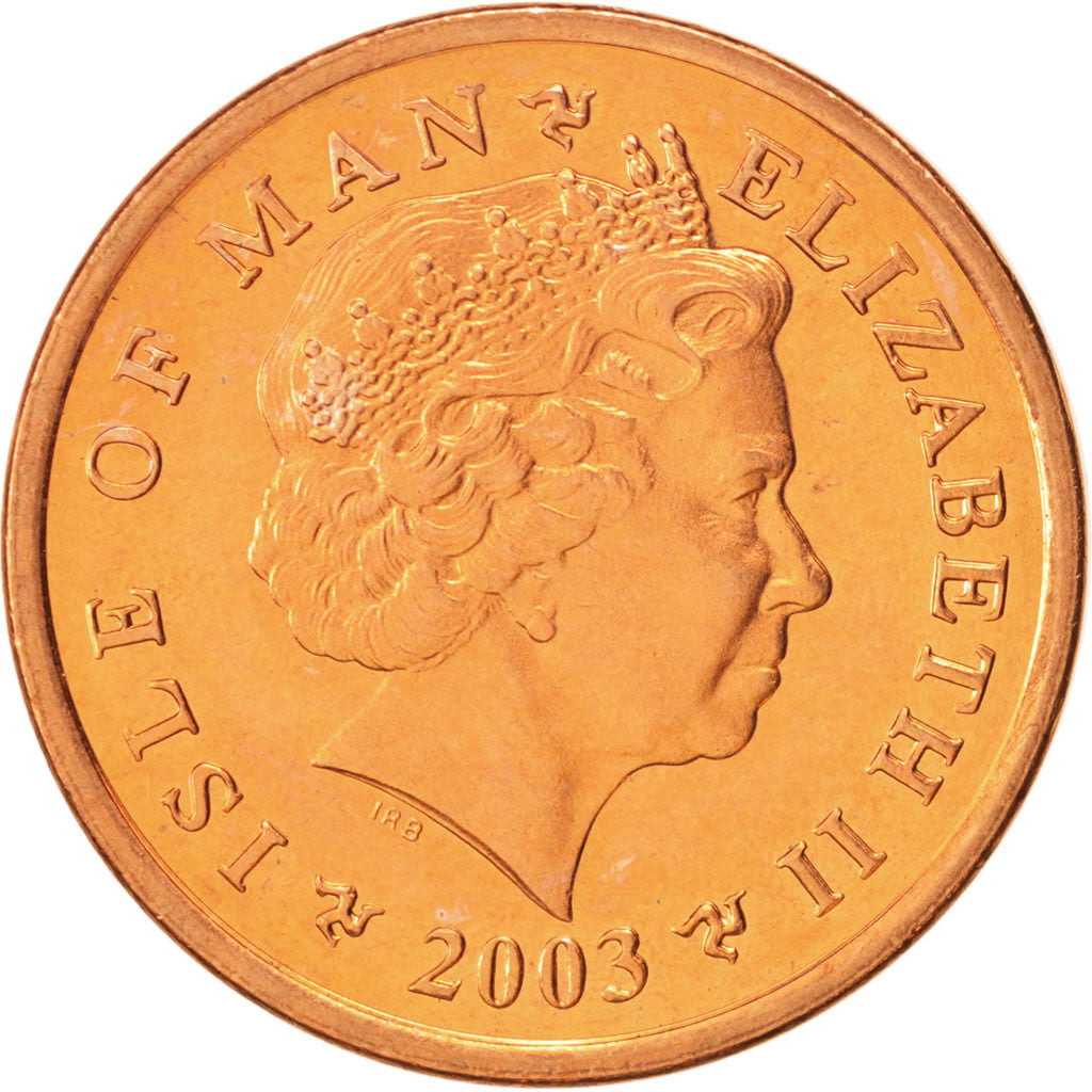 Isle of Man, Elizabeth II, 2 Pence, 2003, Pobjoy Mint, MS(64), Copper Plated
