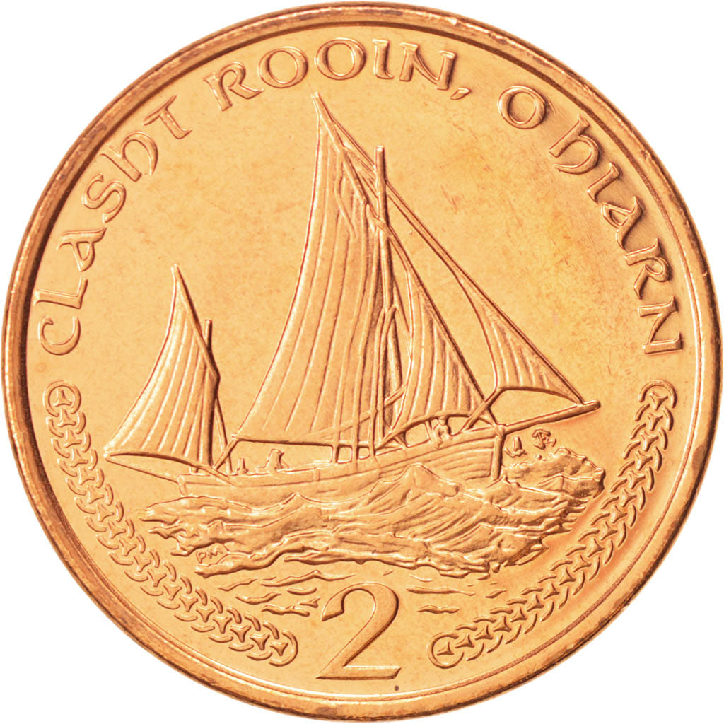 Isle of Man, Elizabeth II, 2 Pence, 2003, Pobjoy Mint, MS(64), Copper Plated