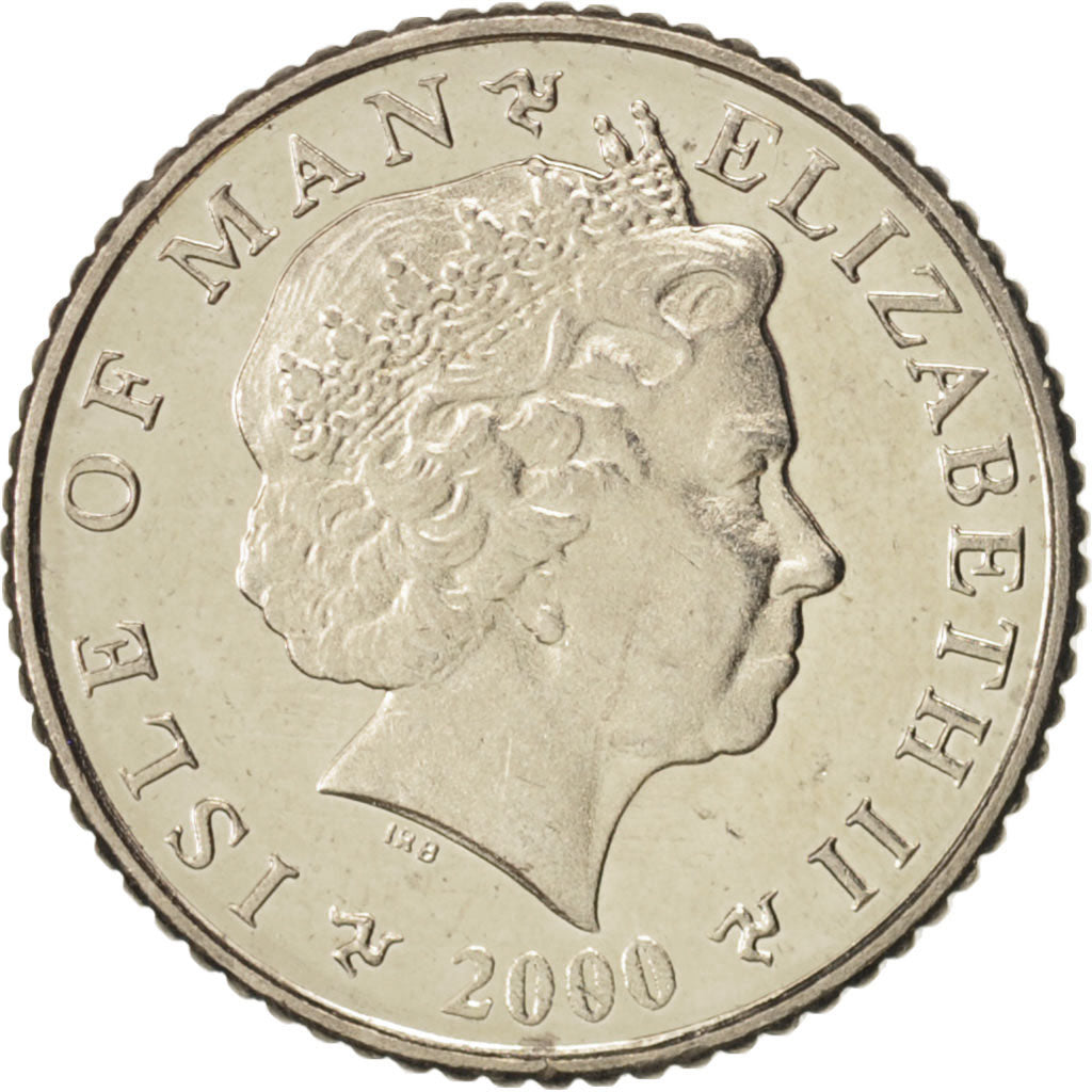 Isle of Man, Elizabeth II, 5 Pence, 2000, Pobjoy Mint, MS(63), Copper-nickel