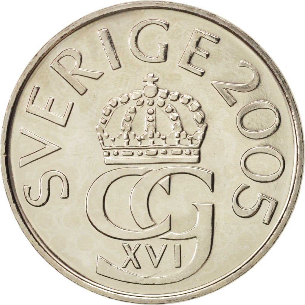 Sweden, Carl XVI Gustaf, 5 Kronor, 2005, MS(65-70), Copper-Nickel Clad Nickel