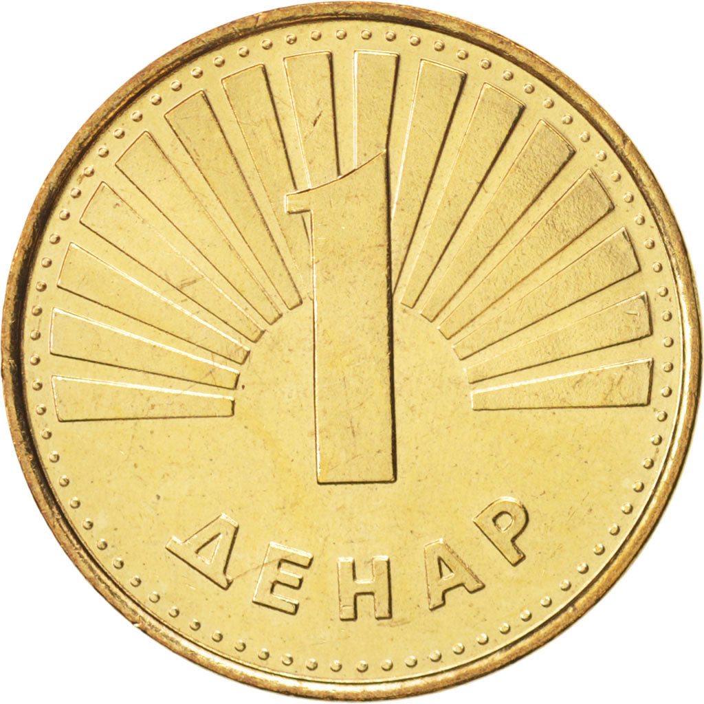 Münze, Mazedonien, Denar, 1997, UNZ+, Messing, KM:2