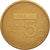 Moneta, Holandia, Beatrix, 5 Gulden, 1988, EF(40-45), Brąz pokryty Niklem