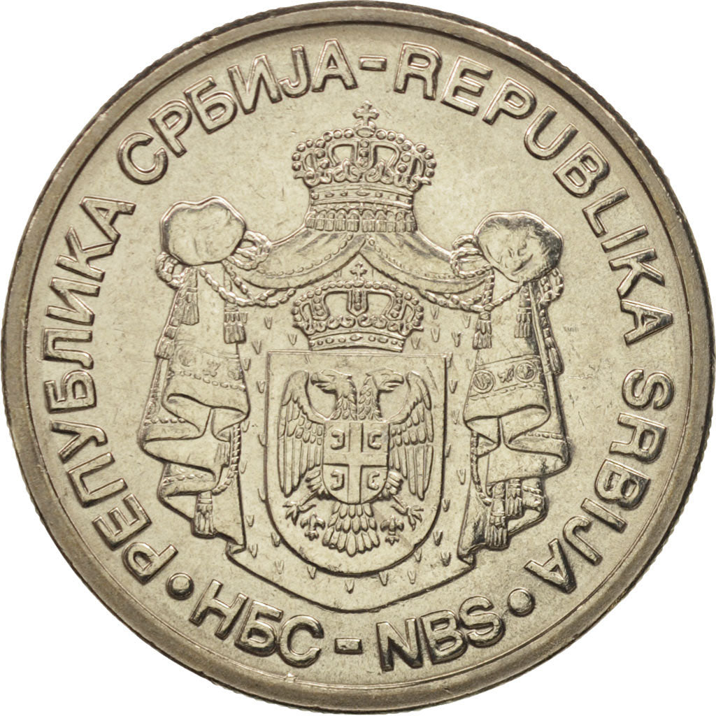 Coin, Serbia, 20 Dinara, 2006, MS(60-62), Copper-Nickel-Zinc, KM:42
