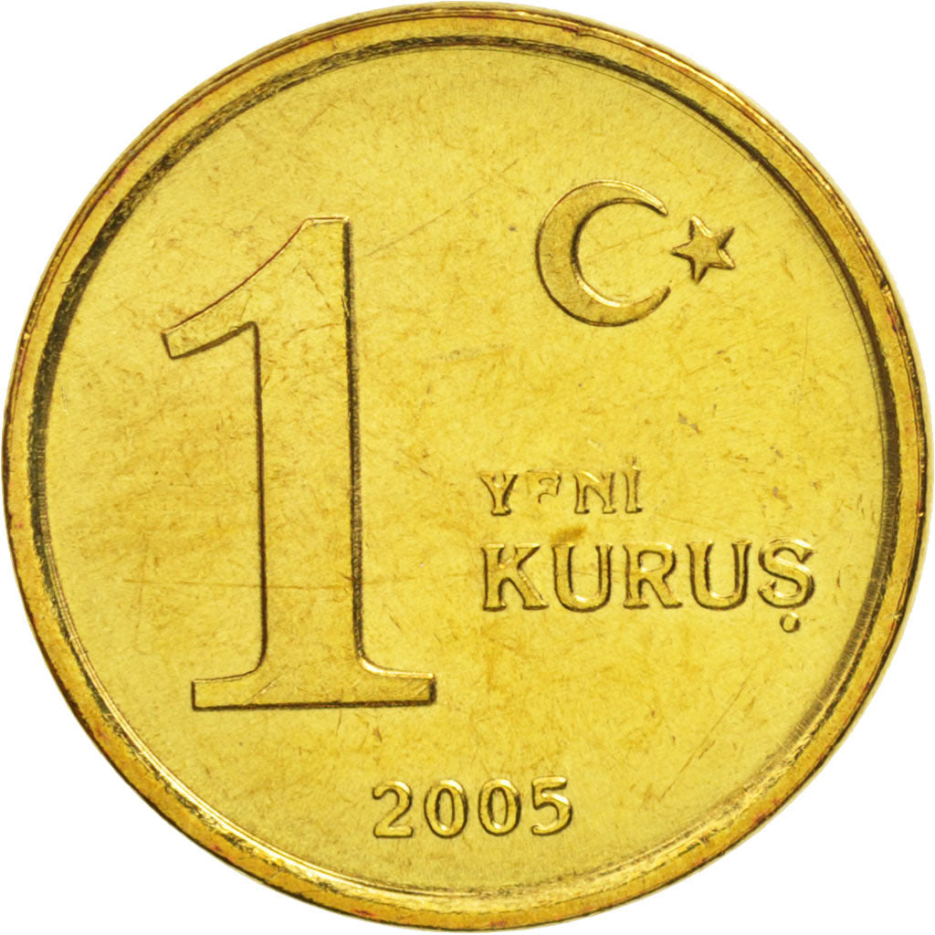 Coin, Turkey, New Kurus, 2005, Istanbul, MS(64), Aluminum-Bronze, KM:1164