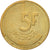 Moneta, Belgia, 5 Francs, 5 Frank, 1988, AU(50-53), Mosiądz lub
