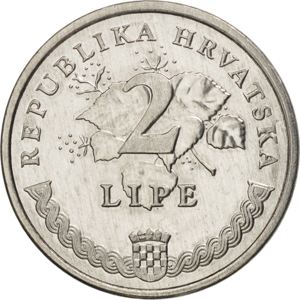 Coin, Croatia, 2 Lipe, 2004, MS(64), Aluminum, KM:14