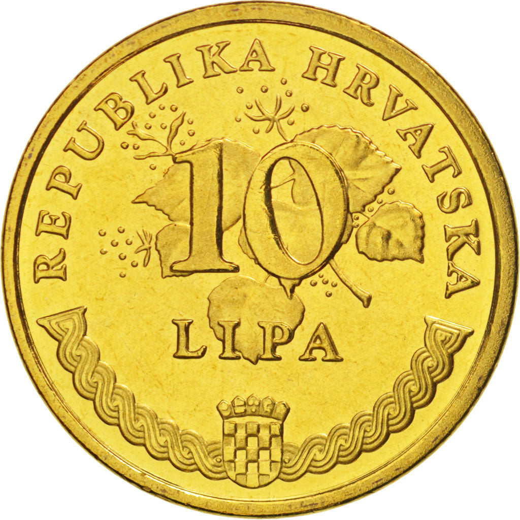 Coin, Croatia, 10 Lipa, 2005, MS(64), Brass plated steel, KM:6