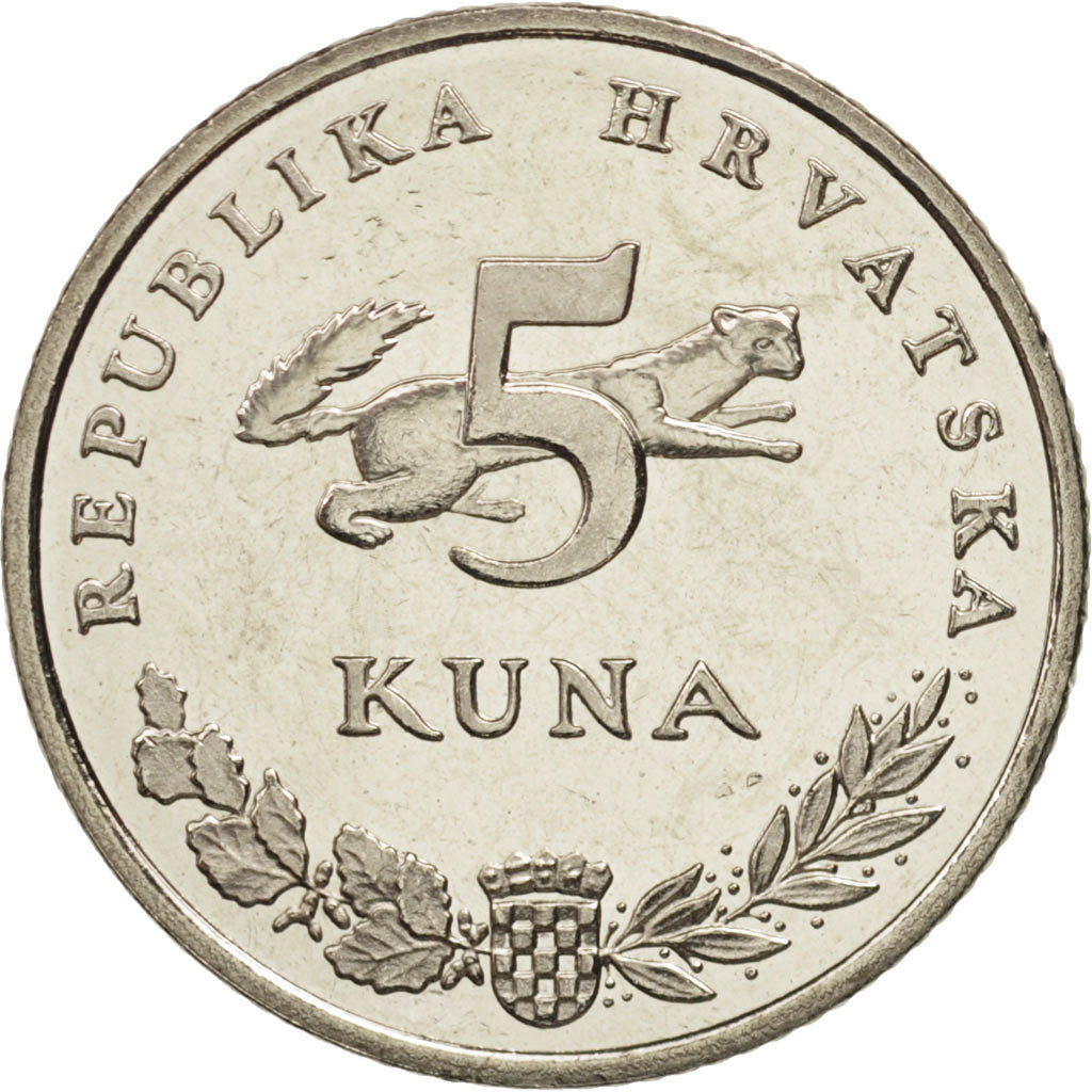 Croatia, 5 Kuna, 2001, MS(64), Copper-Nickel-Zinc, KM:11