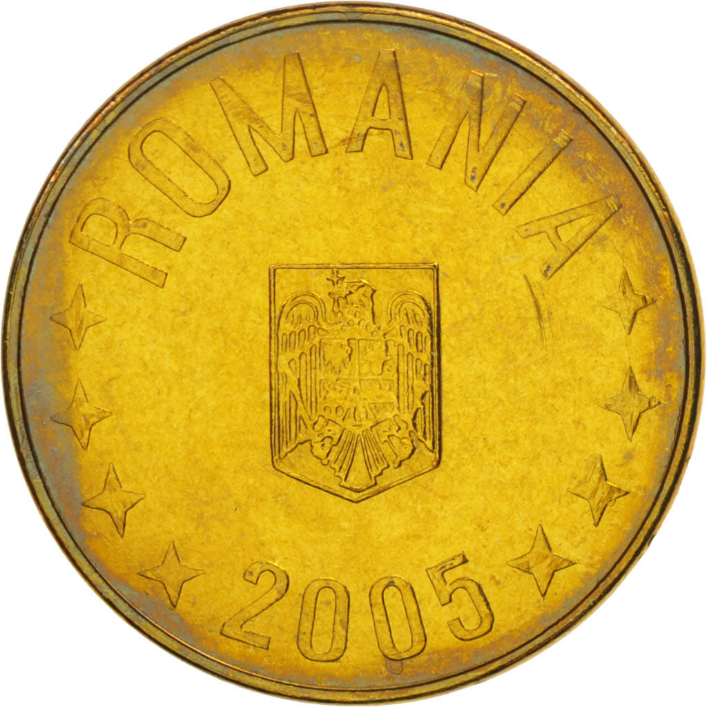 Coin, Romania, Ban, 2005, MS(63), Brass plated steel, KM:189