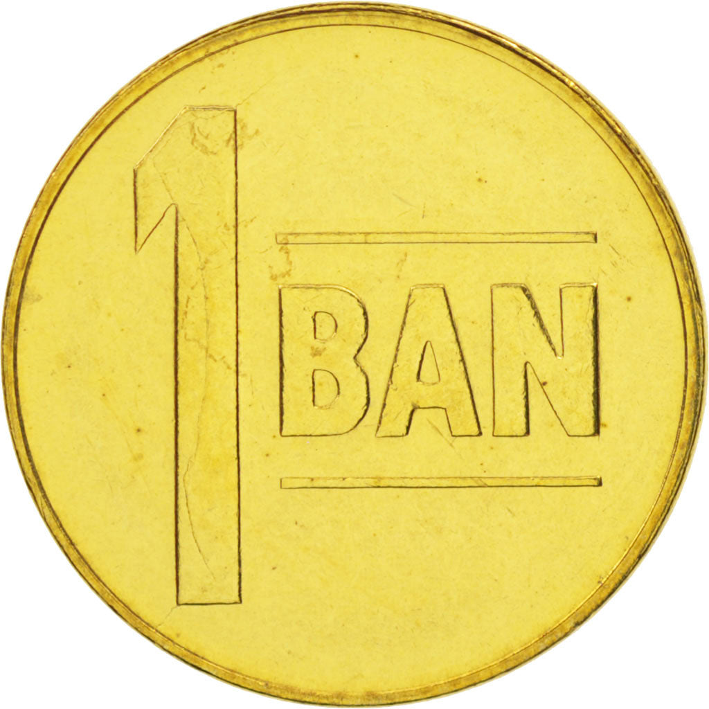 Coin, Romania, Ban, 2005, MS(63), Brass plated steel, KM:189