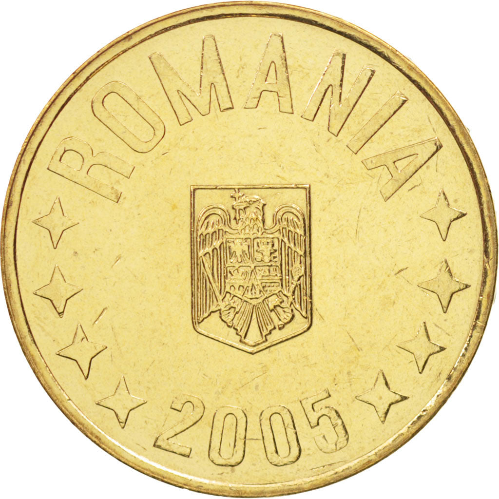 Coin, Romania, 50 Bani, 2005, Bucharest, MS(63), Nickel-brass, KM:192