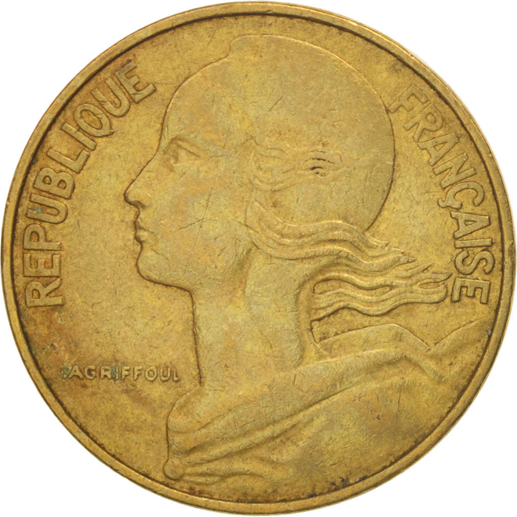 Moneta, Francja, Marianne, 10 Centimes, 1980, Paris, AU(50-53), Aluminium-Brąz