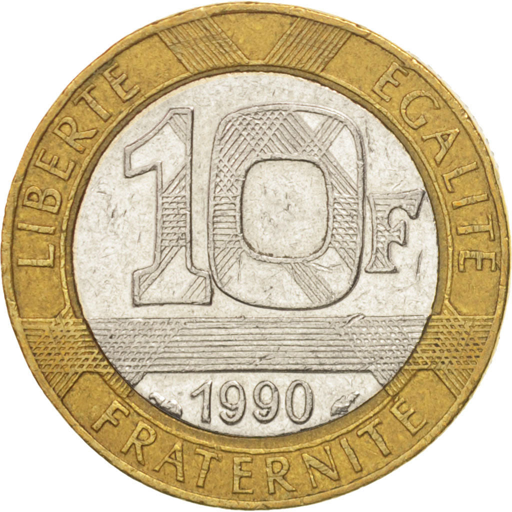Münze, Frankreich, Génie, 10 Francs, 1990, SS+, Bi-Metallic, KM:964.1