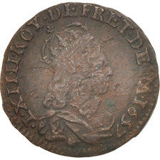 Coin, France, Louis XIV, Liard de France au buste juvénile, deuxième type