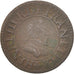 Moneta, Francia, Denier Tournois, 1578, Paris, MB, Rame, CGKL:90