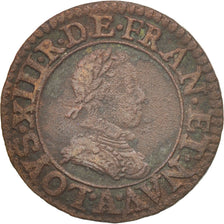 Francia, Louis XIII, Double tournois, 1620/17, Paris, BB, KM:61.1