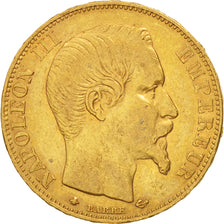 Frankreich, Napoleon III, 20 Francs, 1858, Strasbourg, SS, Gold, KM:781.2