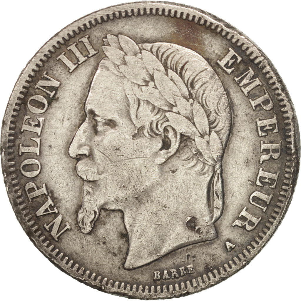 Coin, France, Napoleon III, Napoléon III, 2 Francs, 1869, Paris, VF(20-25)
