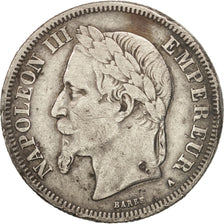Coin, France, Napoleon III, Napoléon III, 2 Francs, 1869, Paris, VF(20-25)