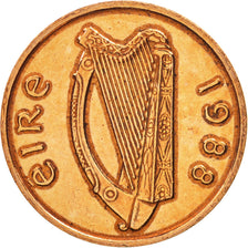IRELAND REPUBLIC, Penny, 1988, AU(50-53), Bronze, KM:20