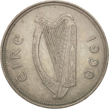 REPUBBLICA D’IRLANDA, Punt, Pound, 1990, BB+, Rame-nichel, KM:27