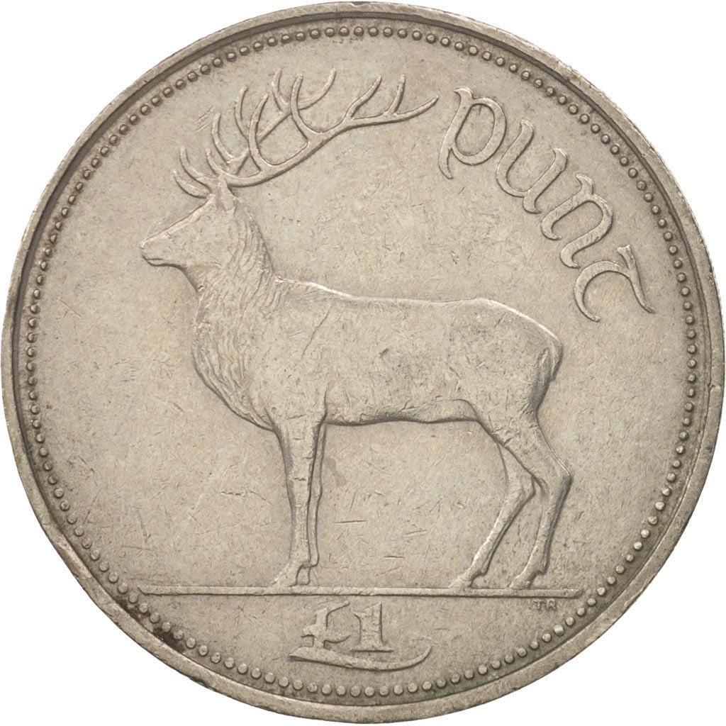 REPUBBLICA D’IRLANDA, Punt, Pound, 1990, BB+, Rame-nichel, KM:27