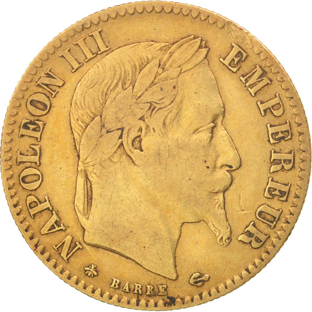 France, Napoleon III, 10 Francs, 1864, Paris, EF(40-45), Gold, KM:800.1
