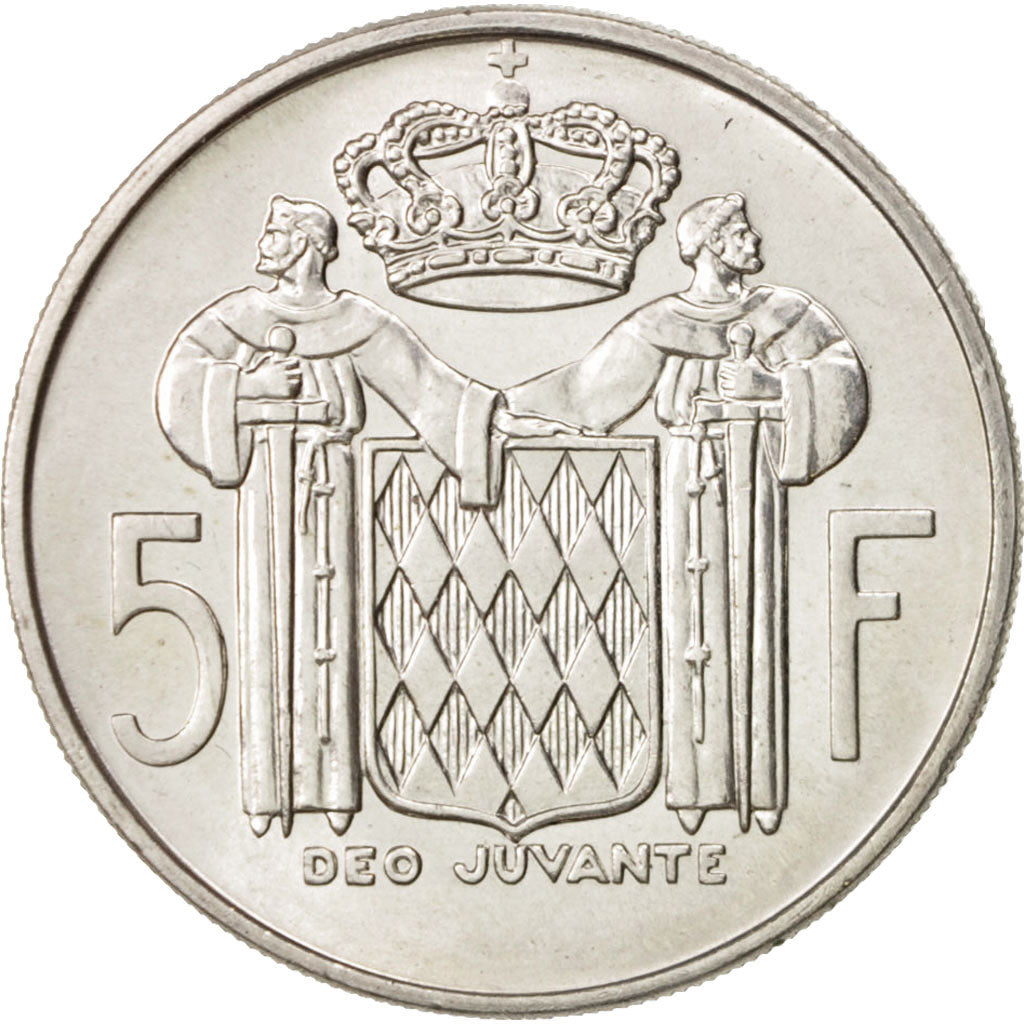 Monaco, Rainier III, 5 Francs, 1960, MS(64), Silver, KM:141