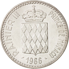 Coin, Monaco, Rainier III, 10 Francs, 1966, MS(64), Silver, KM:146