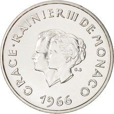 Monaco, 10 Francs, 1966, MS(64), Silver, KM:M1