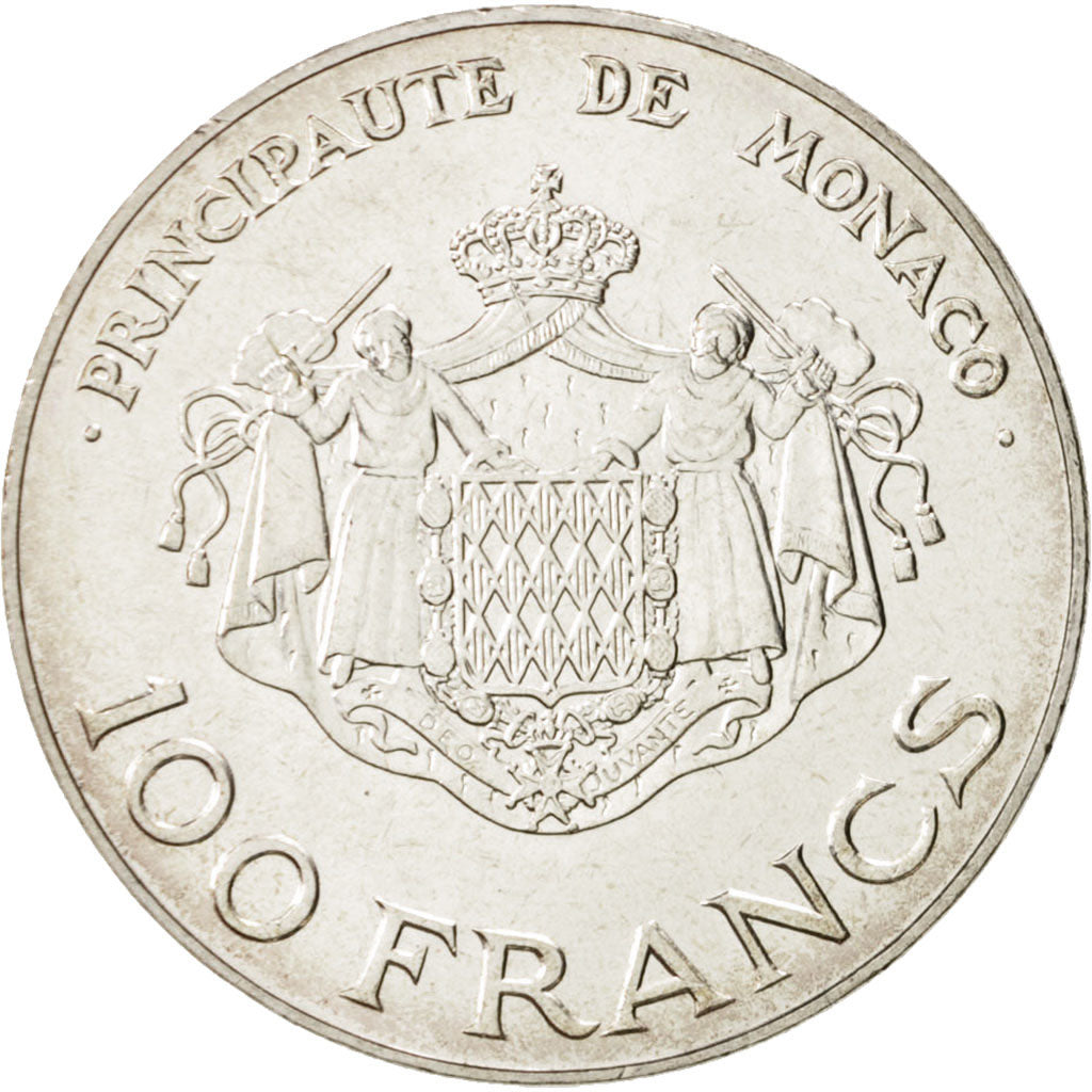 Coin, Monaco, Rainier III, 100 Francs, 1982, MS(63), Silver, KM:161