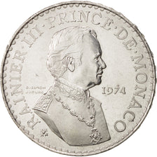 Coin, Monaco, Rainier III, 50 Francs, 1974, MS(63), Silver, KM:152.1