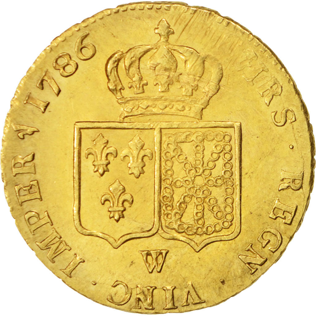 Coin, France, Louis XVI, Double louis d'or à la tête nue, 2 Louis D'or, 1786