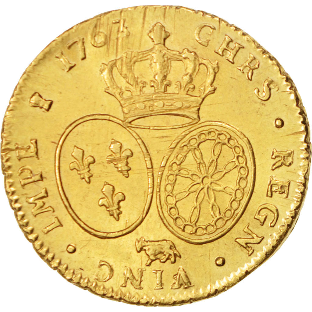 Moneda, Francia, Louis XV, Double louis d'or de Béarn au bandeau, 2 Louis D'or